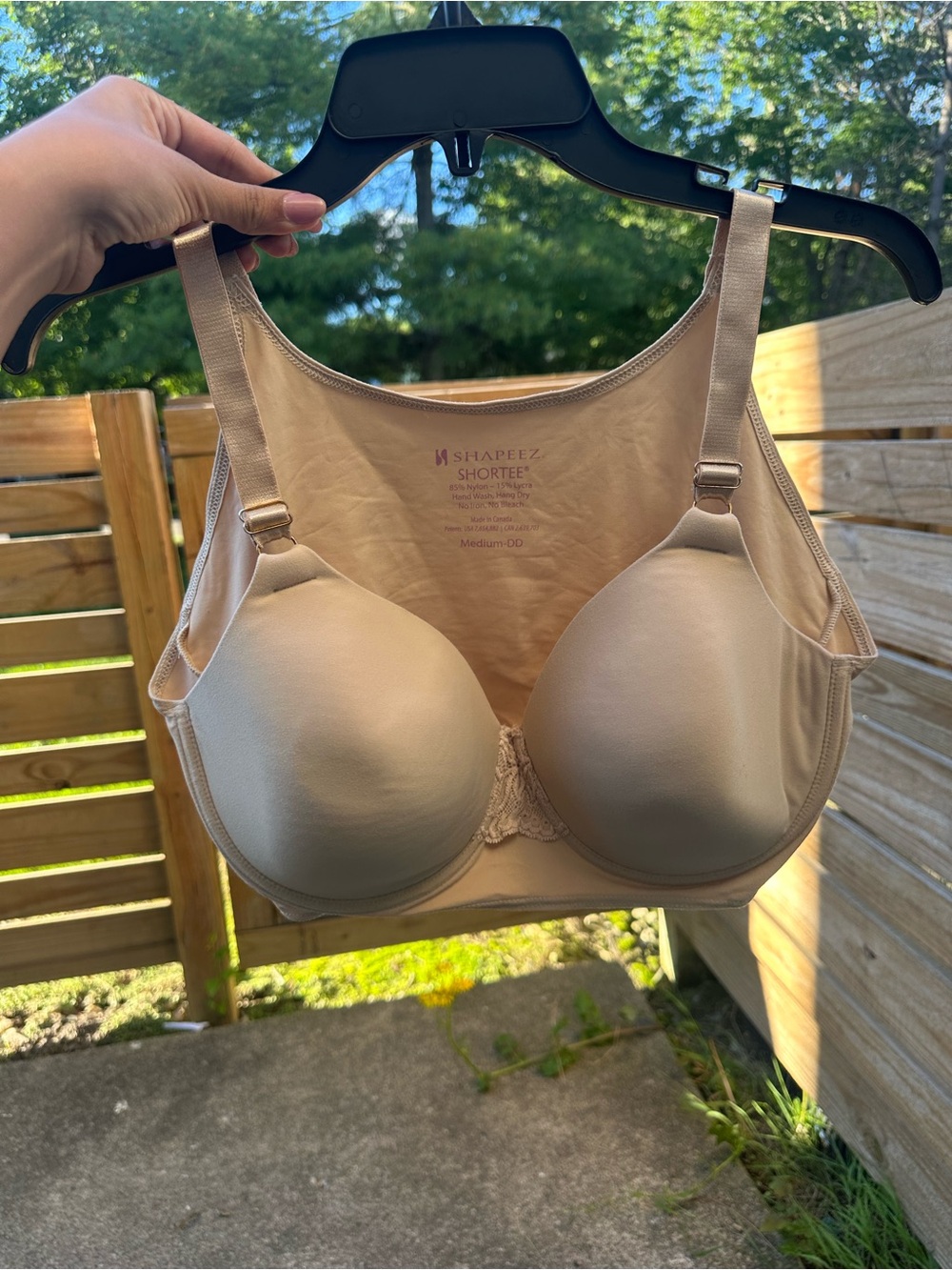 Shapeez Shortee Full-Coverage Shaping Bra in Beige